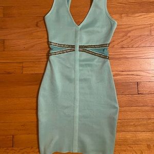 beautiful green bodycon dress